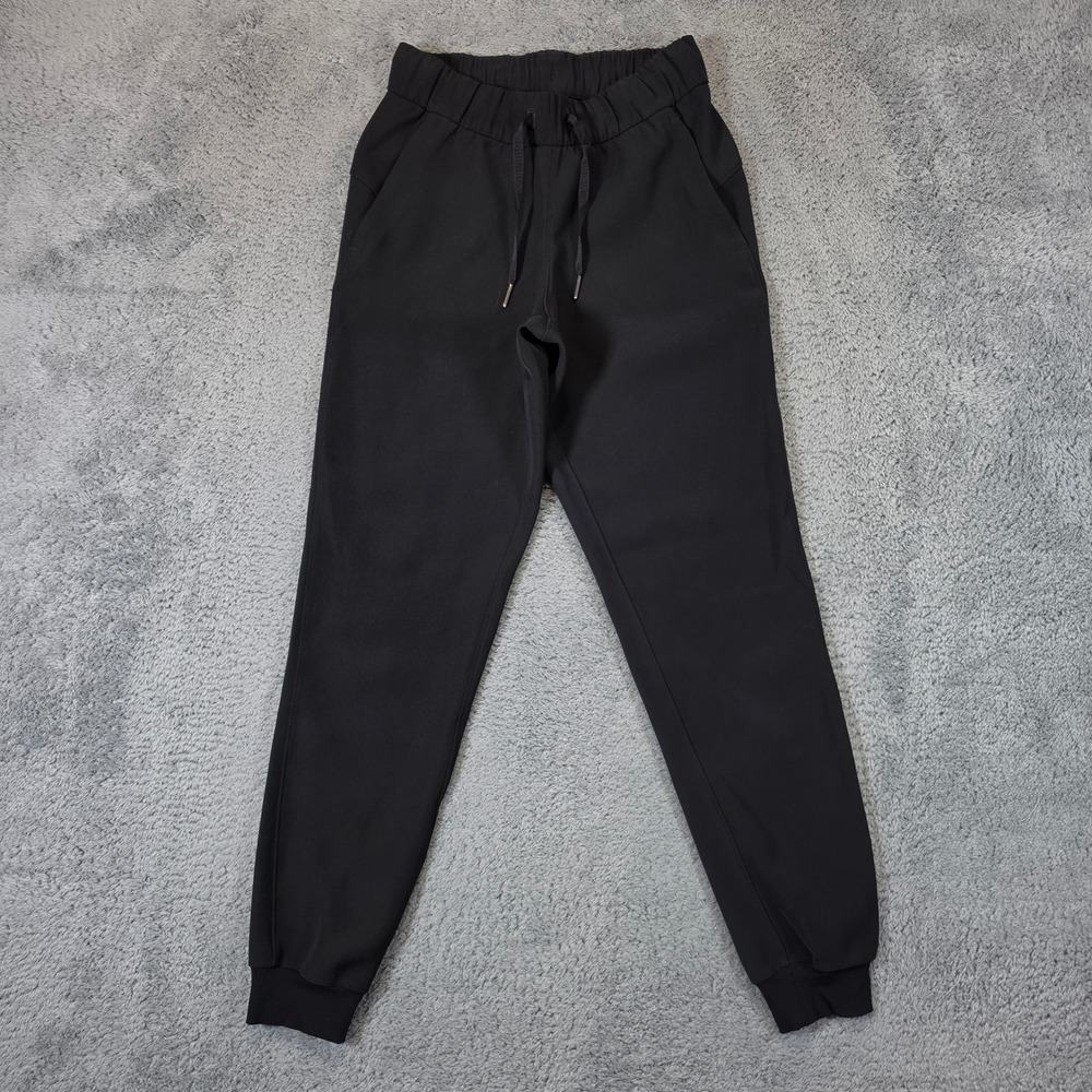 Lululemon On the Fly Jogger Women 2 Black High Rise Drawstring Travel Pants